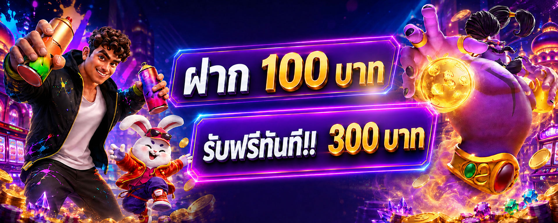 โปรโมชั่นรับฟรี 300% สำหรับสมาชิกใหม่เติมเงินครั้งแรก